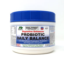 Load image into Gallery viewer, Dogzymes Probiotic Daily Balance 5 Billion CFU gm, Organic Whey Base, 7 Strains Live Beneficial Bacteria, 12 Digestive Enzymes, FOS, Low Dose, Easy to Feed Powder, Support a Healthy Gut, Get a Happy Butt!